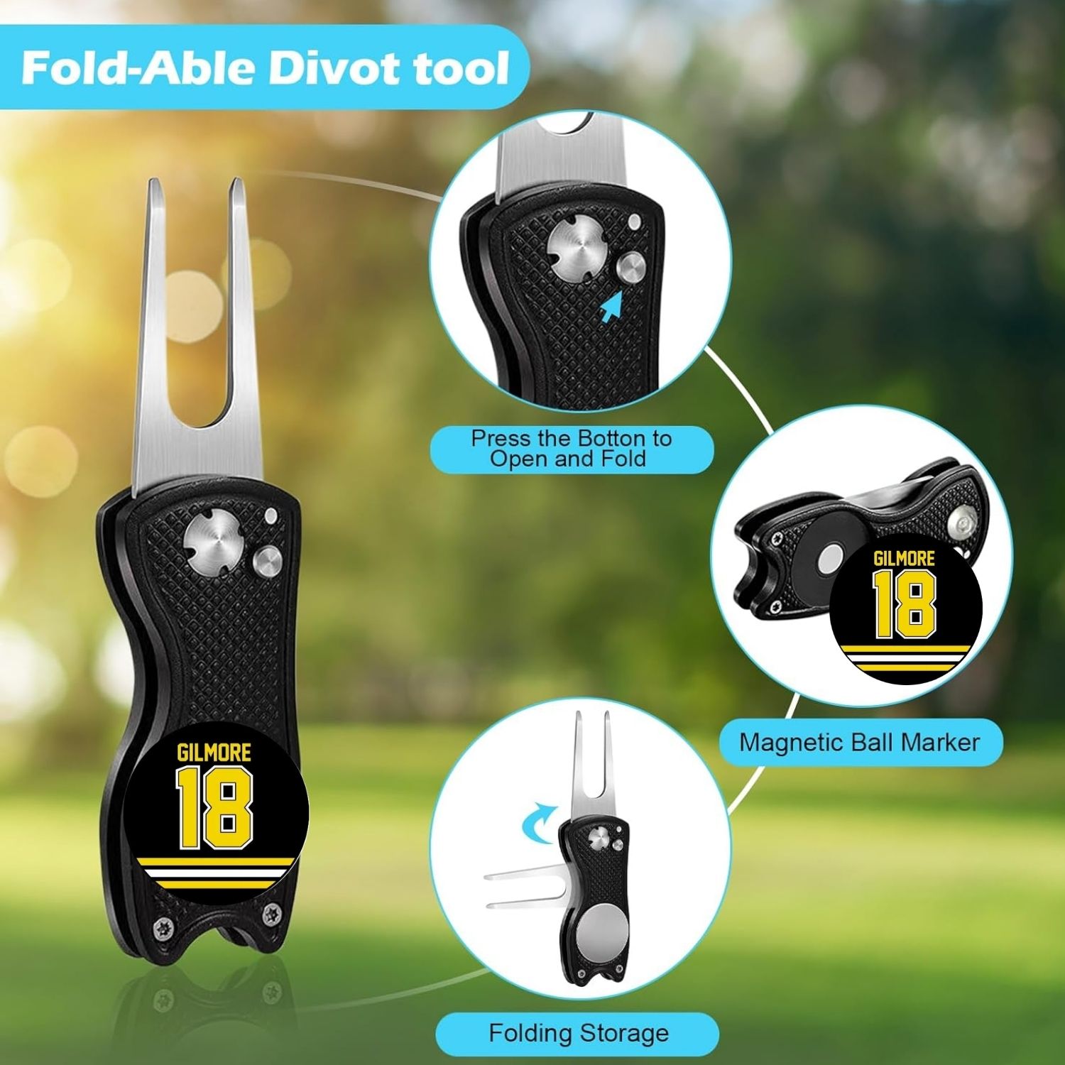 Golf Club Cleaning Kit with Go - Divot Repair Tool ulasan dan harga
