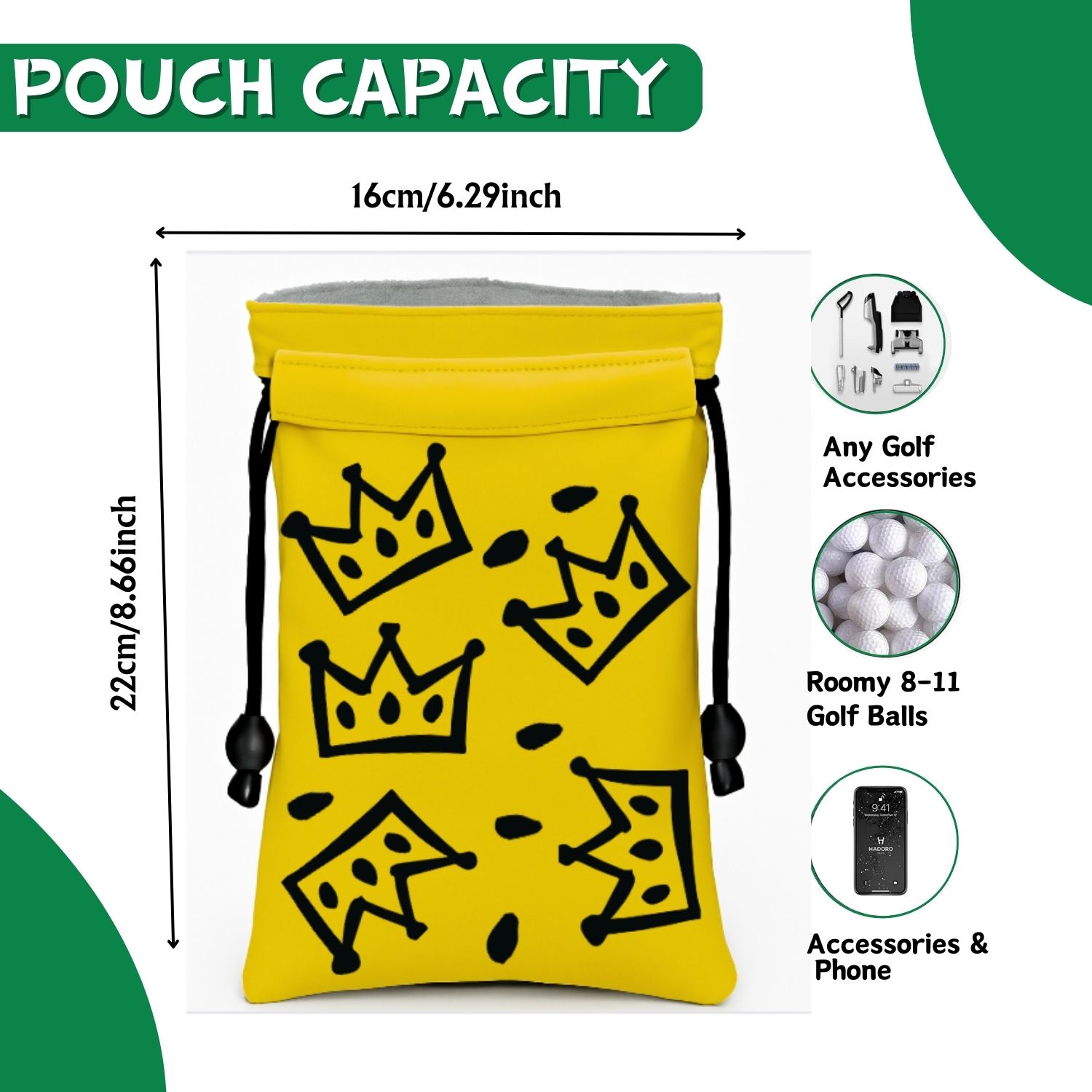 Crown Golf Valuable Item Bag,  - Golf Equipment Stores ulasan dan harga