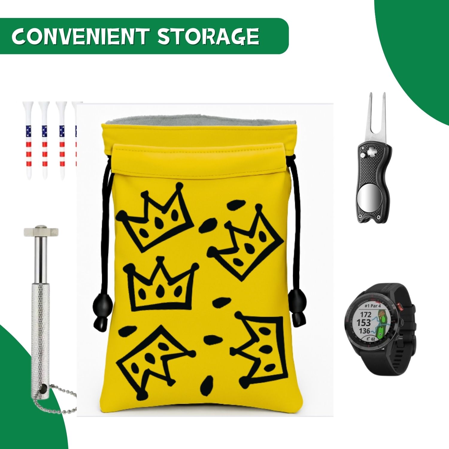 Crown Golf Valuable Item Bag,  - Golf Equipment Stores ulasan dan harga